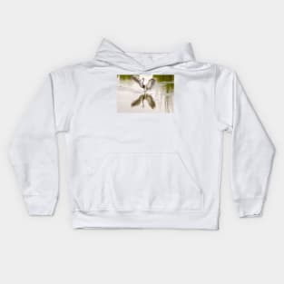 Tricolored Heron Angel Wings Kids Hoodie